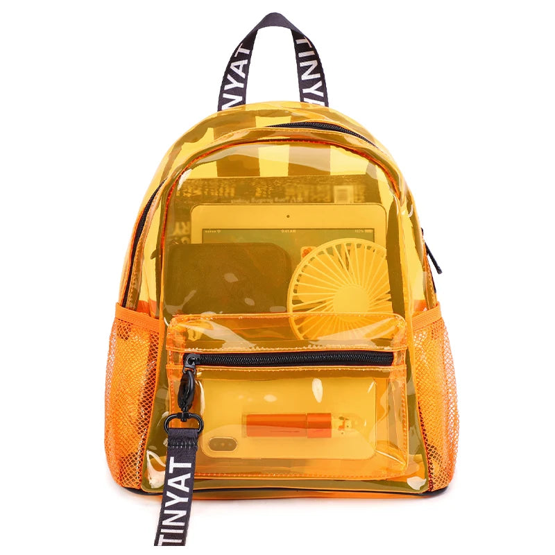 Heavy-Duty Transparent School Backpack