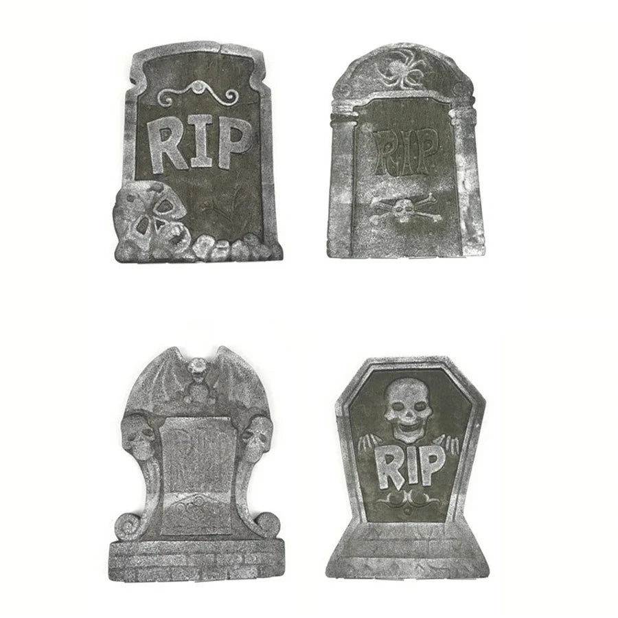 Foam Halloween Tombstone Decor Set