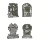 Foam Halloween Tombstone Decor Set