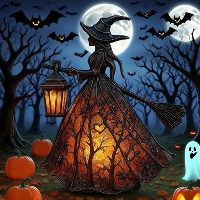 Gothic Witch Table Lamp