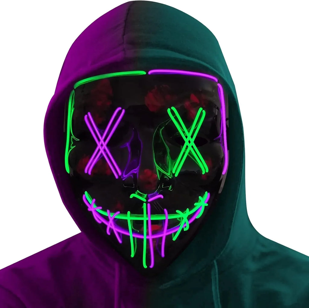 LED Light-Up Halloween Mask