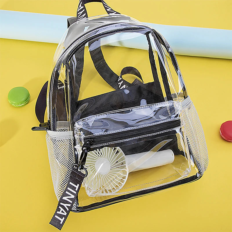 Heavy-Duty Transparent School Backpack