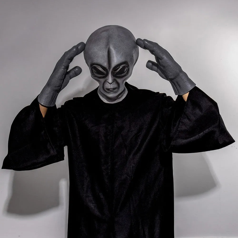 Alien Latex Mask And Gloves