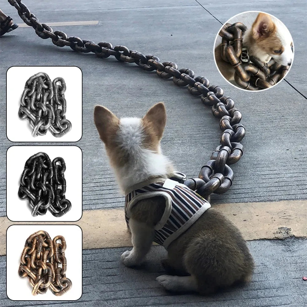 Lightweight Simulated Dog Chain Leash