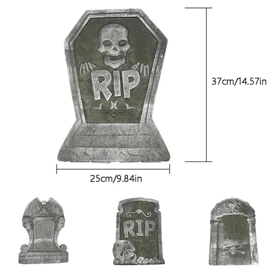 Foam Halloween Tombstone Decor Set