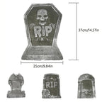 Foam Halloween Tombstone Decor Set