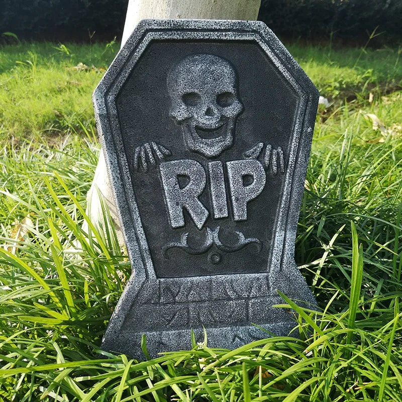 Foam Halloween Tombstone Decor Set