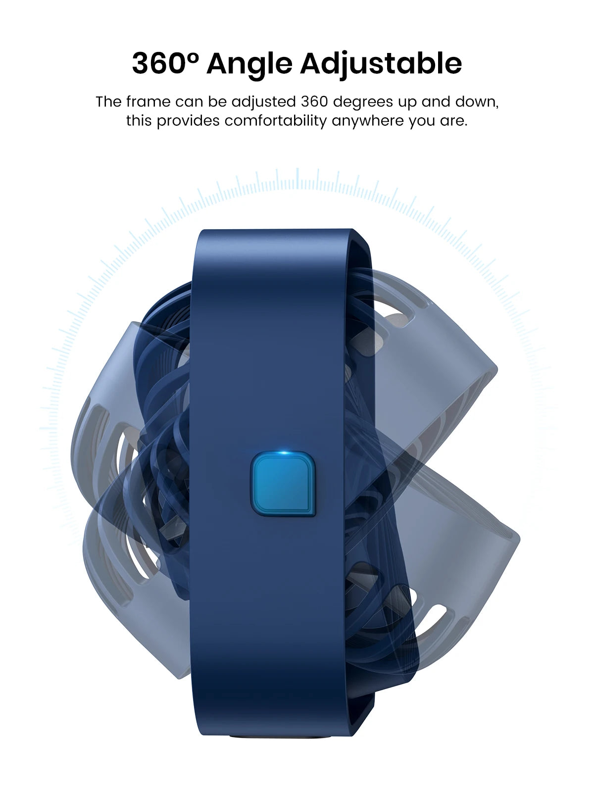 Mini USB Desk Fan with 3 Speeds and 360° Rotation