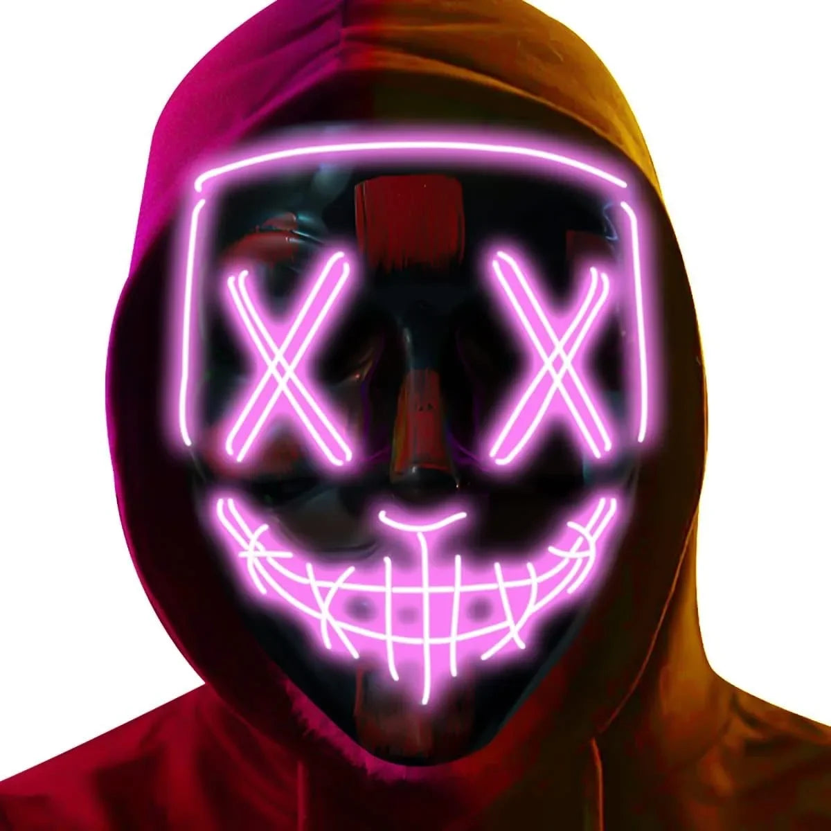 LED Light-Up Halloween Mask