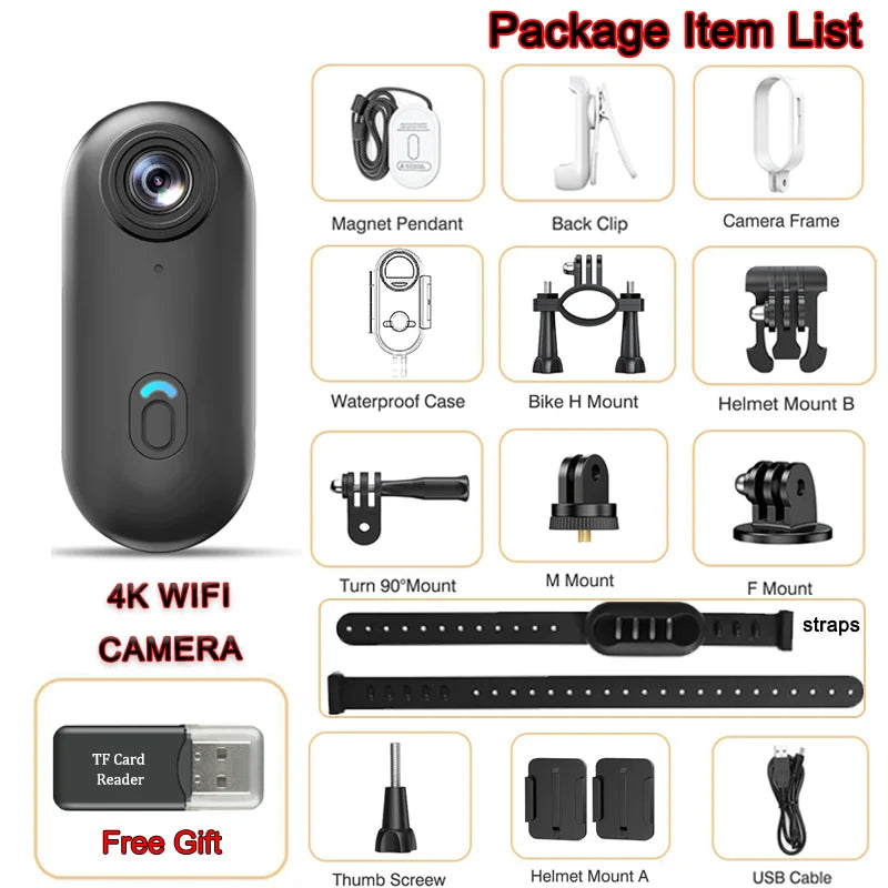 Pocket 4K Magnetic Vlog Camera