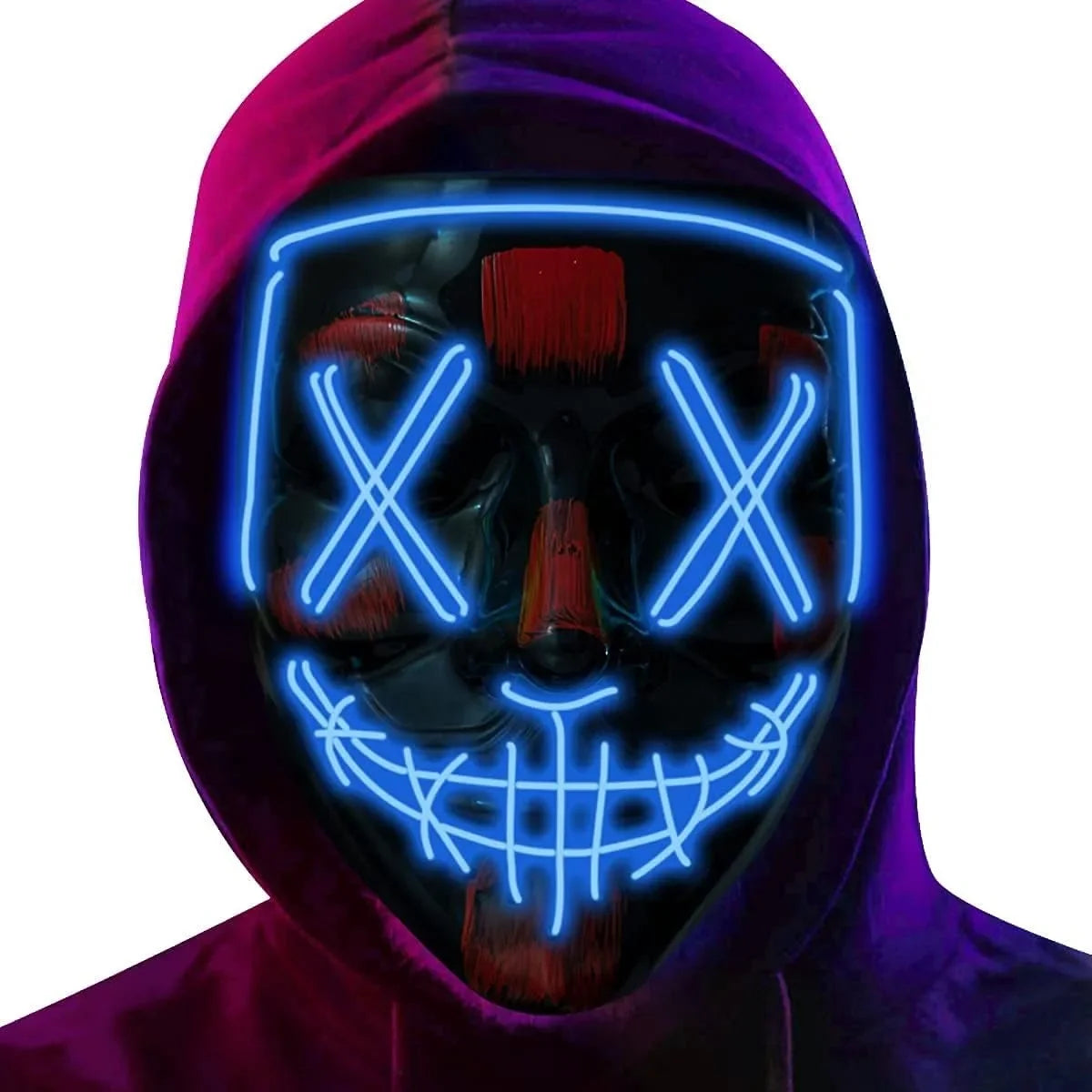 LED Light-Up Halloween Mask
