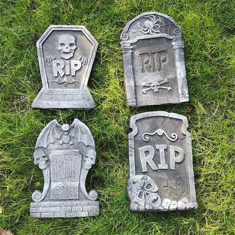 Foam Halloween Tombstone Decor Set