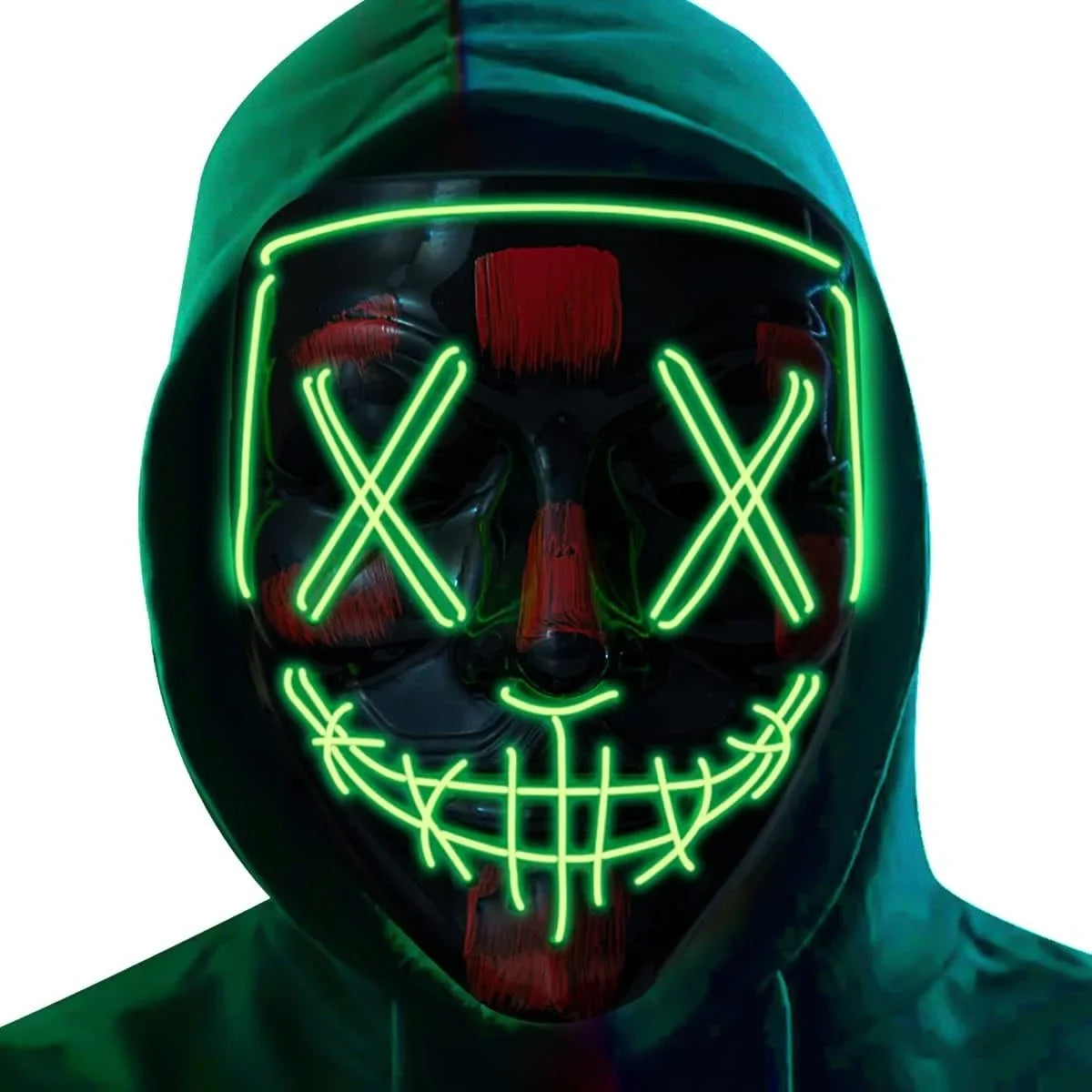 LED Light-Up Halloween Mask