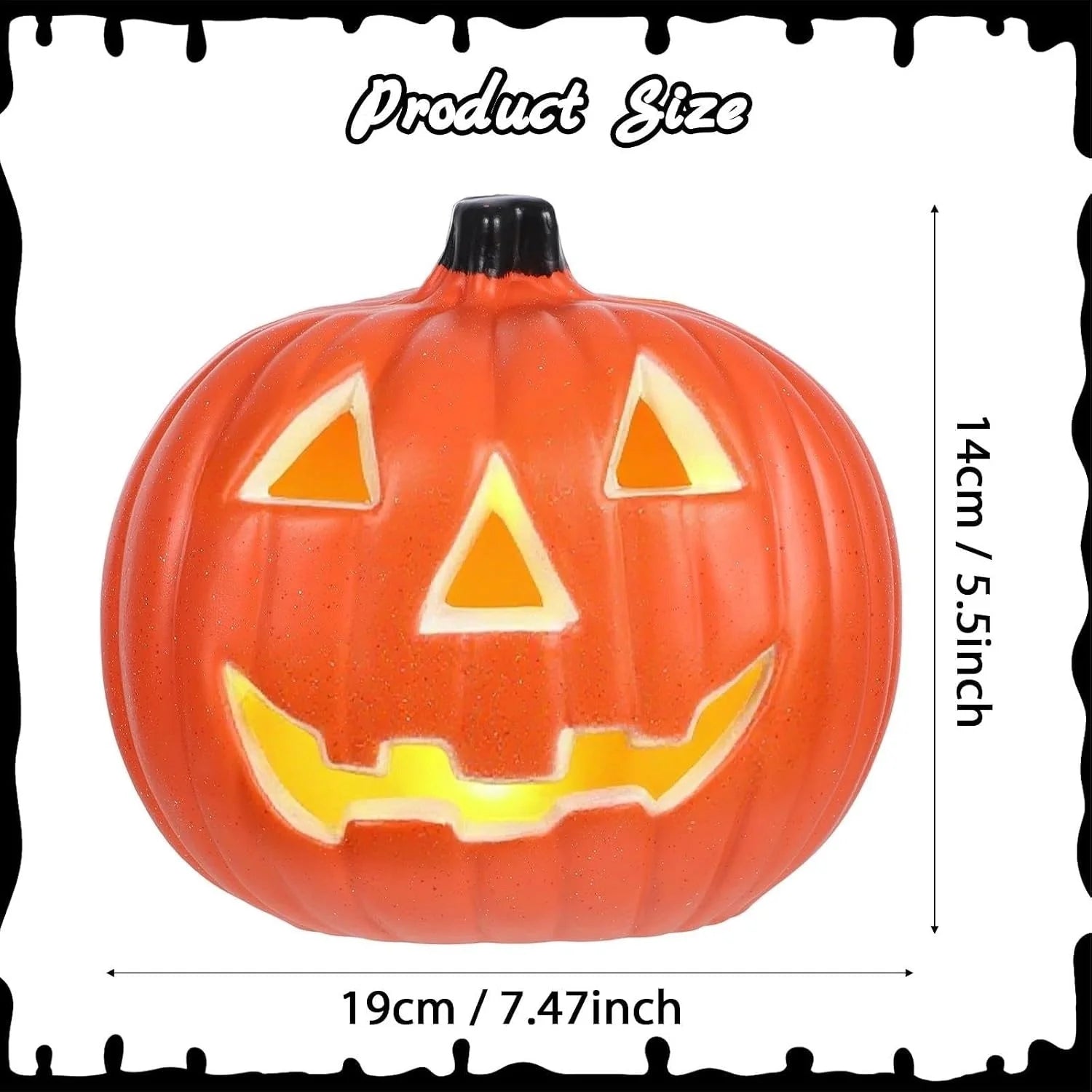Light-Up Pumpkin Halloween Statue