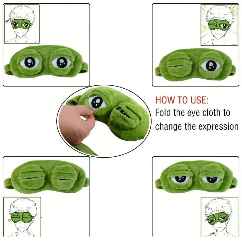 Plush Frog Sleep Eye Mask