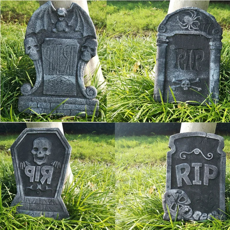 Foam Halloween Tombstone Decor Set
