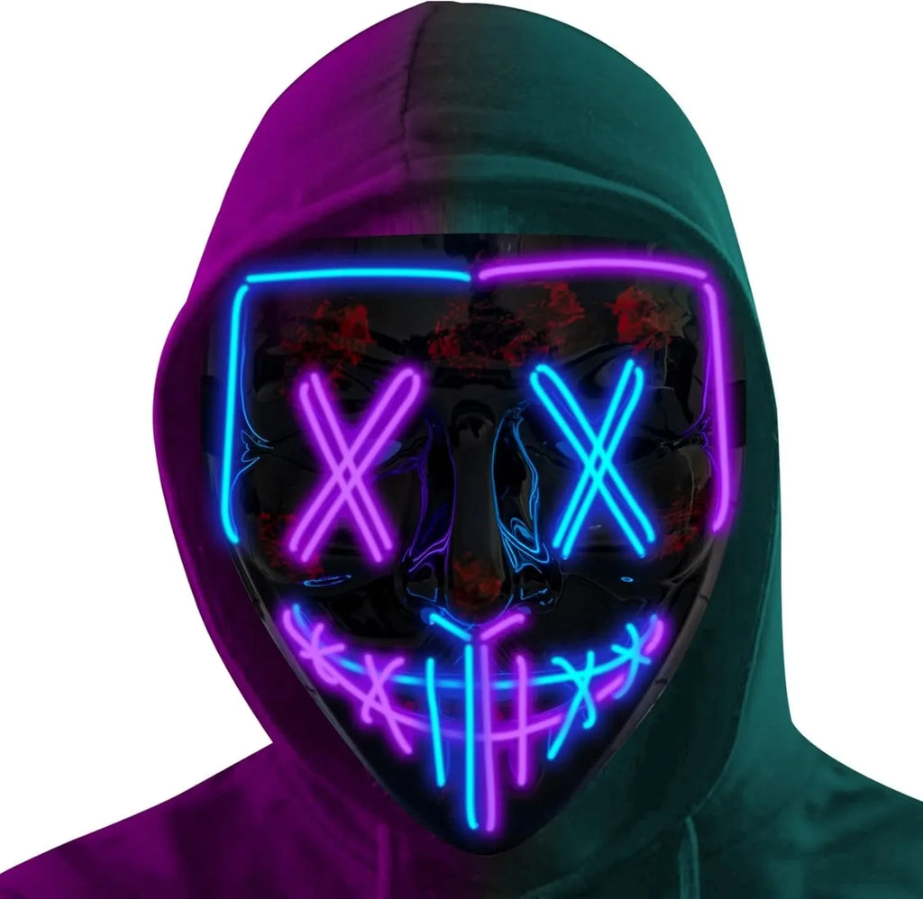 LED Light-Up Halloween Mask