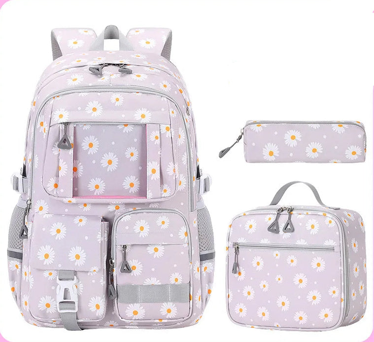 Girls School Backpack Three-Piece Set