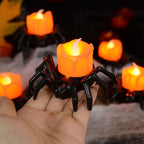 LED Spider Pumpkin Candle Light