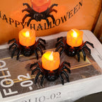 LED Spider Pumpkin Candle Light