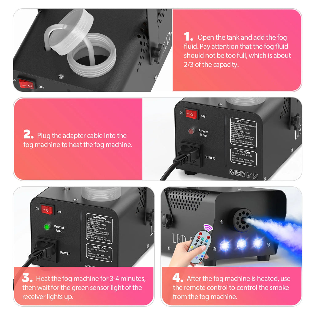 Wireless Fog Machine With LED