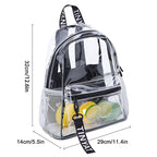 Heavy-Duty Transparent School Backpack
