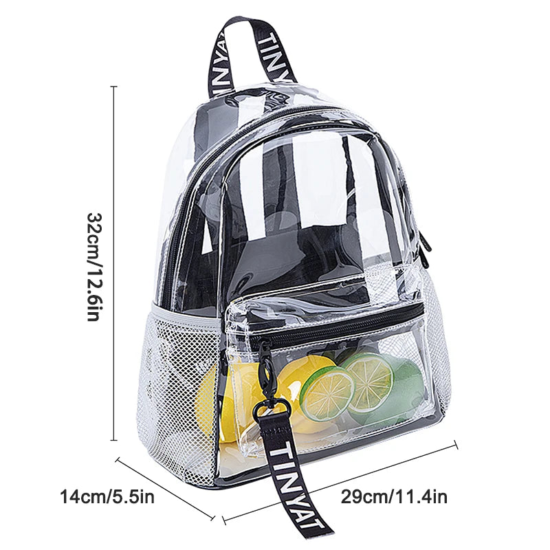 Heavy-Duty Transparent School Backpack