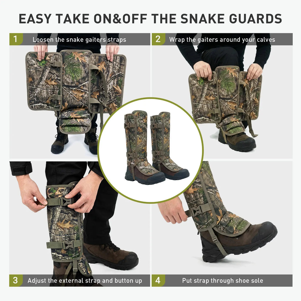 Camouflage Snake Bite Leg Gaiters