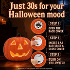 Light-Up Pumpkin Halloween Statue