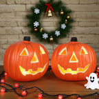 Light-Up Pumpkin Halloween Statue