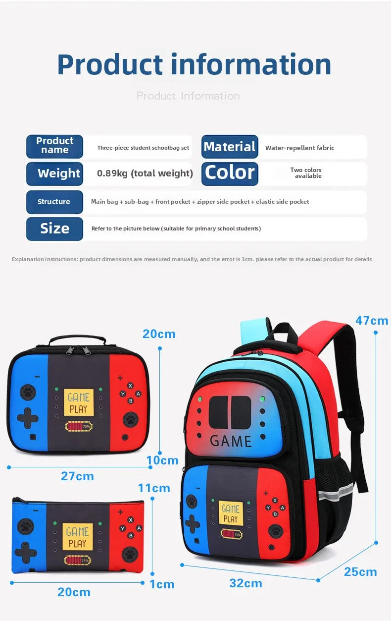 Game Console Print Backpack Set