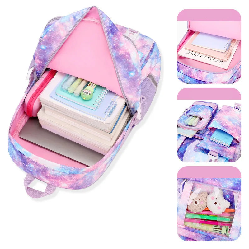 Girls School Backpack Three-Piece Set