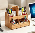 Wooden Desk Organizer With Drawer