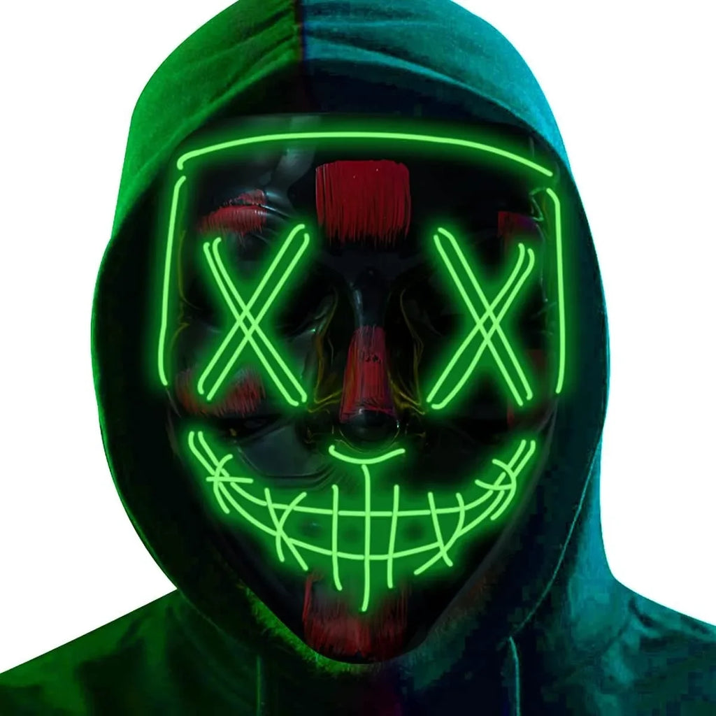 LED Light-Up Halloween Mask