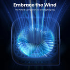 Mini USB Desk Fan with 3 Speeds and 360° Rotation
