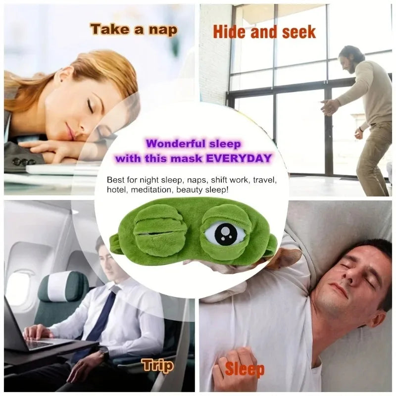 Plush Frog Sleep Eye Mask