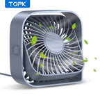 Mini USB Desk Fan with 3 Speeds and 360° Rotation