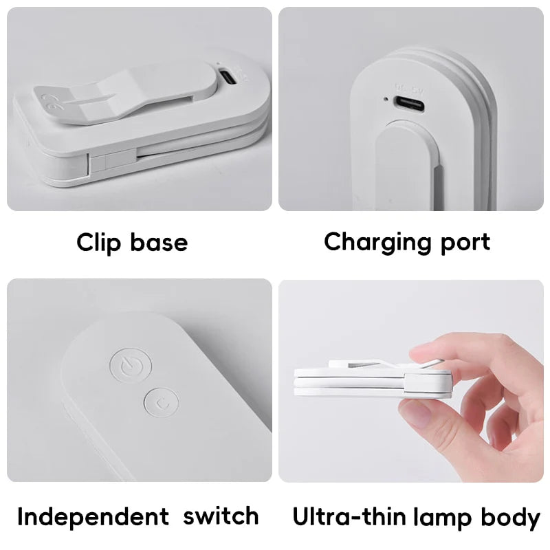 USB Rechargeable Clip-On Book Light