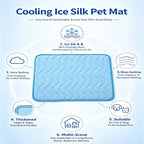 Cooling Cat Mat Summer Pad Mat For Dogs Cat Ice Silk Blanket Sofa Breathable Pet Dog Bed Summer Washable For Small Large Dog Cat